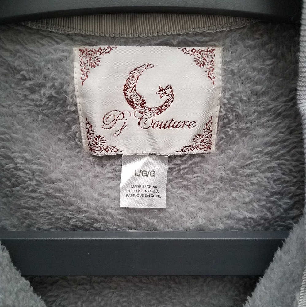 NWOT PJ Couture Grey Fleece Pullover Sweater - Picture 3 of 4